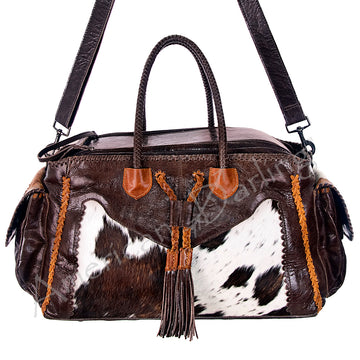 American Darling ADBG455 Duffel Hair-On Genuine Leather Women Bag Western Handbag Purse